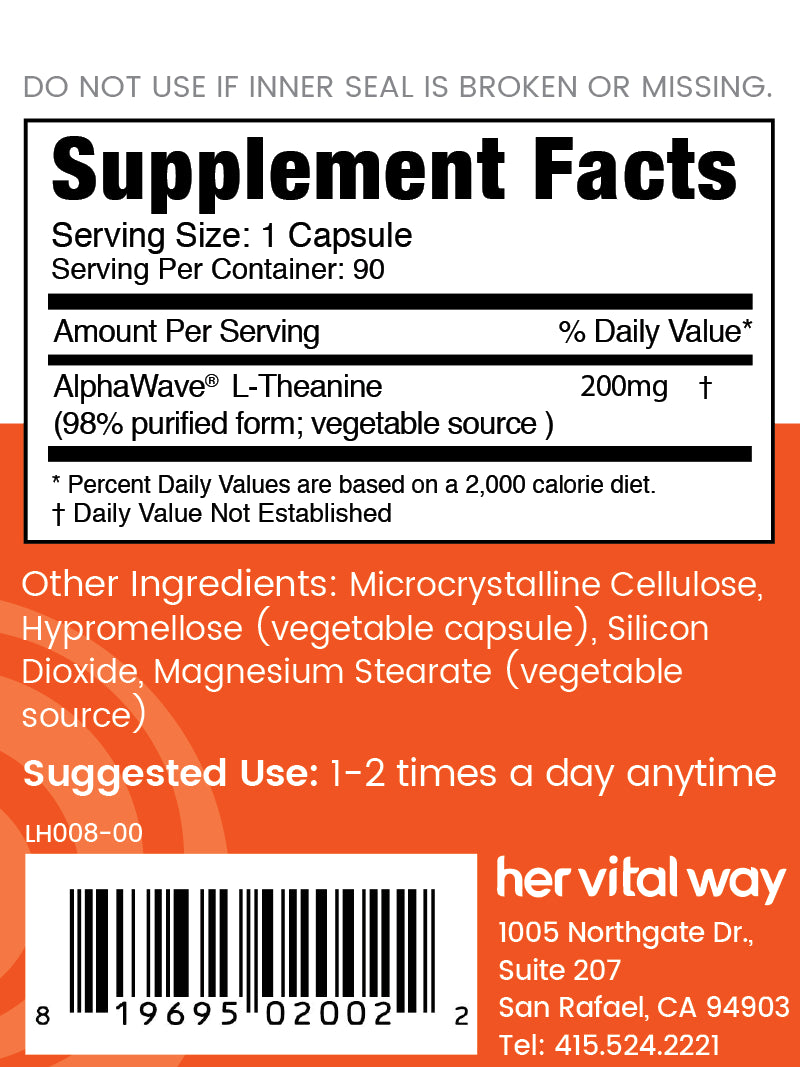 L-Theanine Relax & Focus Support – her vital way